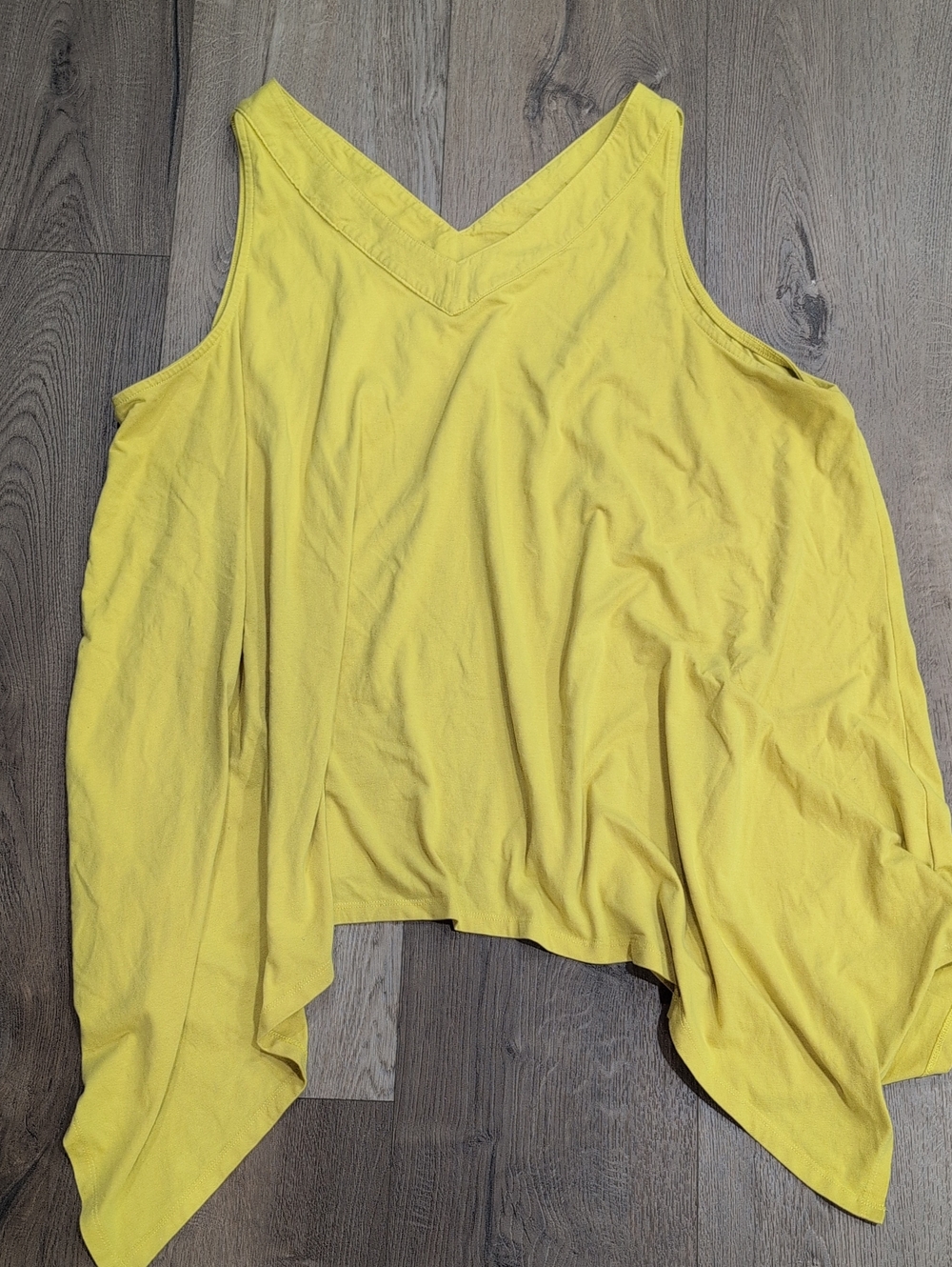 Roaman's Sunny Yellow V-Neck Sleeveless Tank